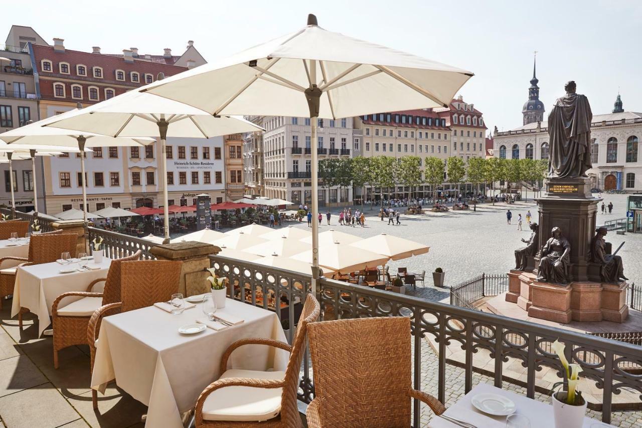 Steigenberger Hotel De Saxe Dresde Exterior foto The terrace of the restaurant